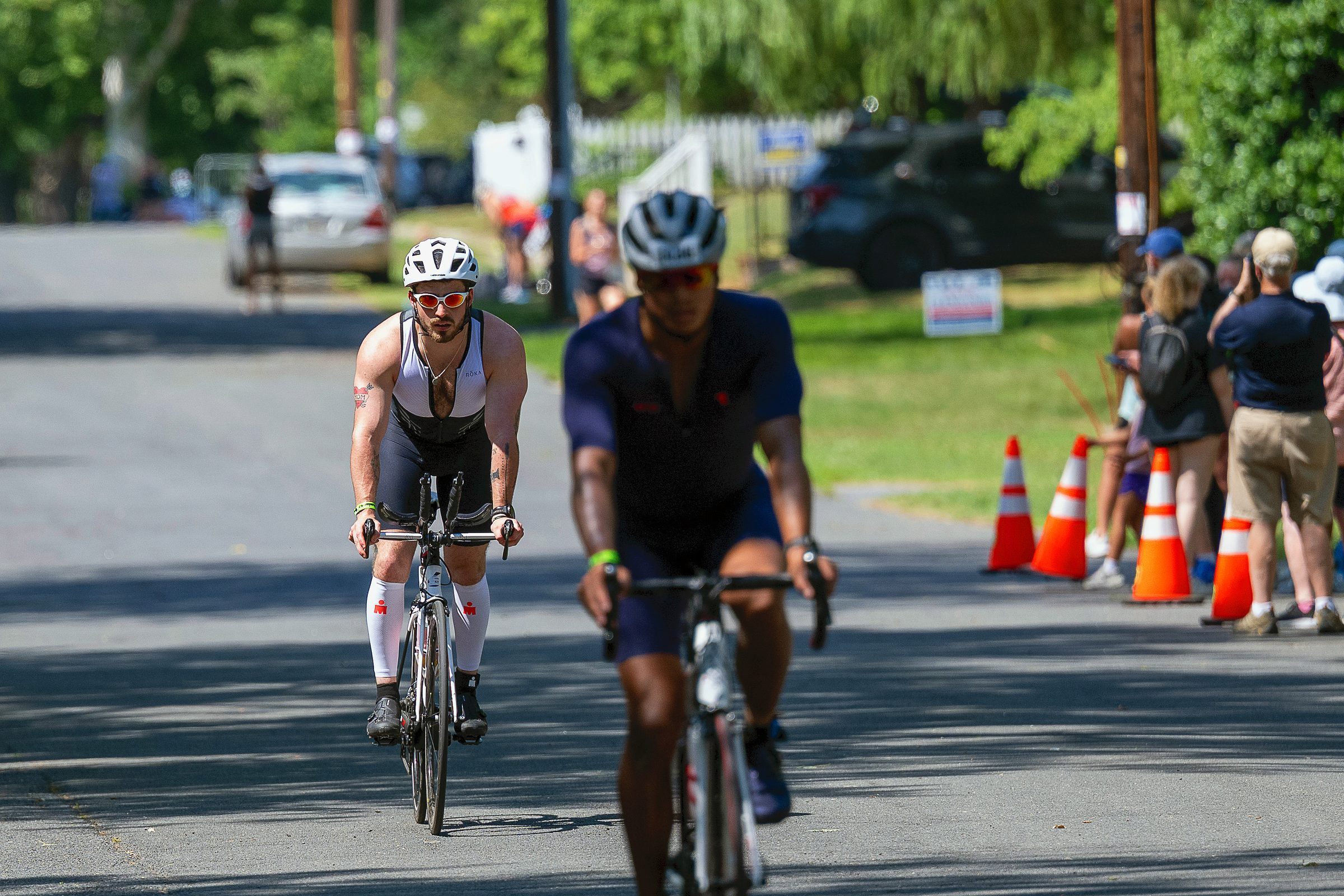 Triathlon cyclist at IRONMAN 70.3 Eagleman — Zarcone Photography NJ